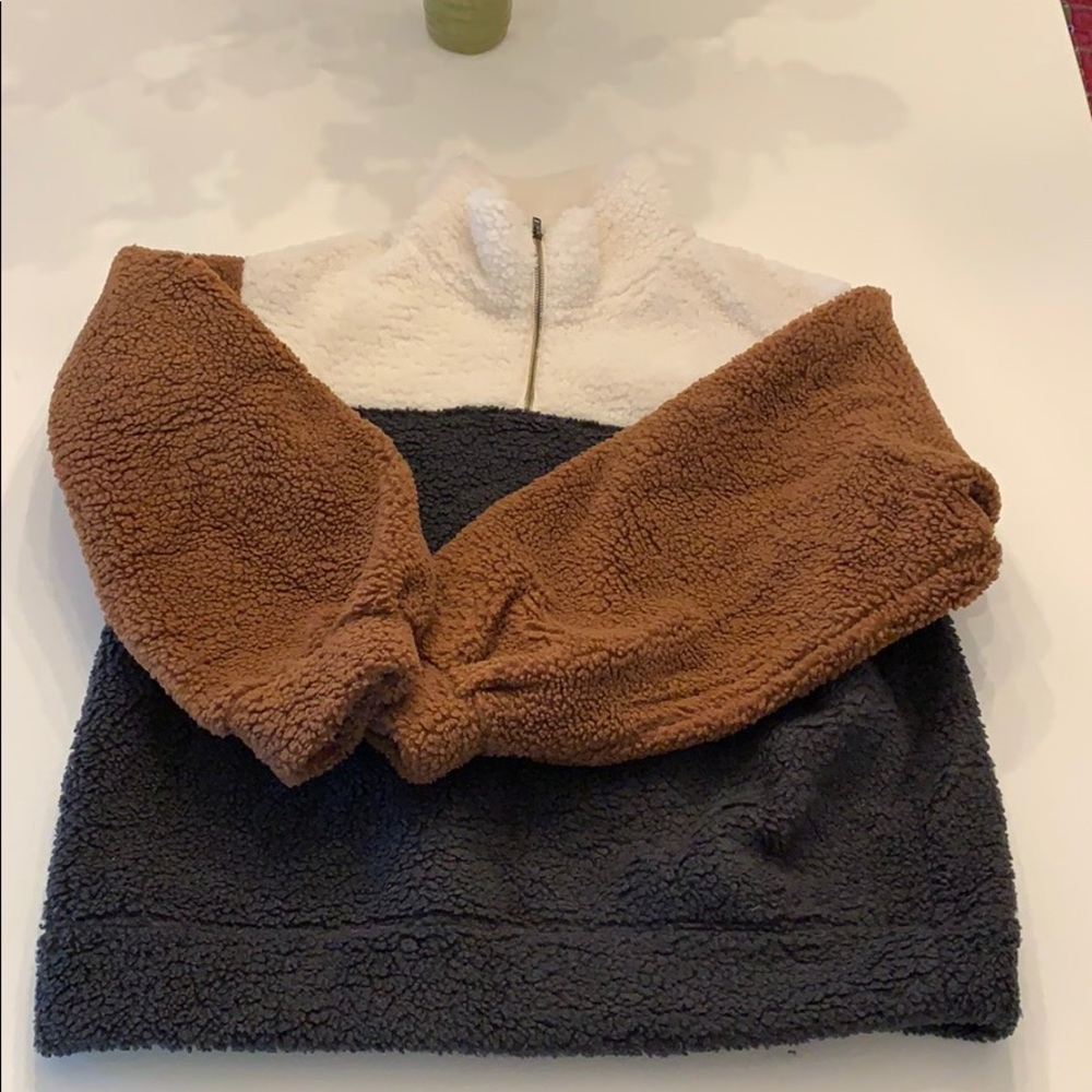 Comfy Sherpa Half Zip Pullover